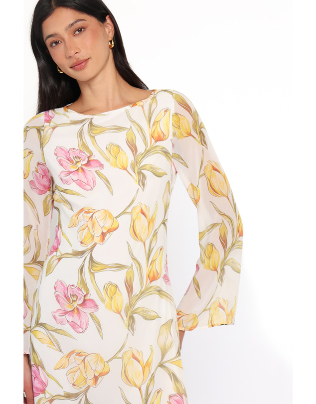 Petal & Pup - Wynona Mini Dress - Yellow Floral
