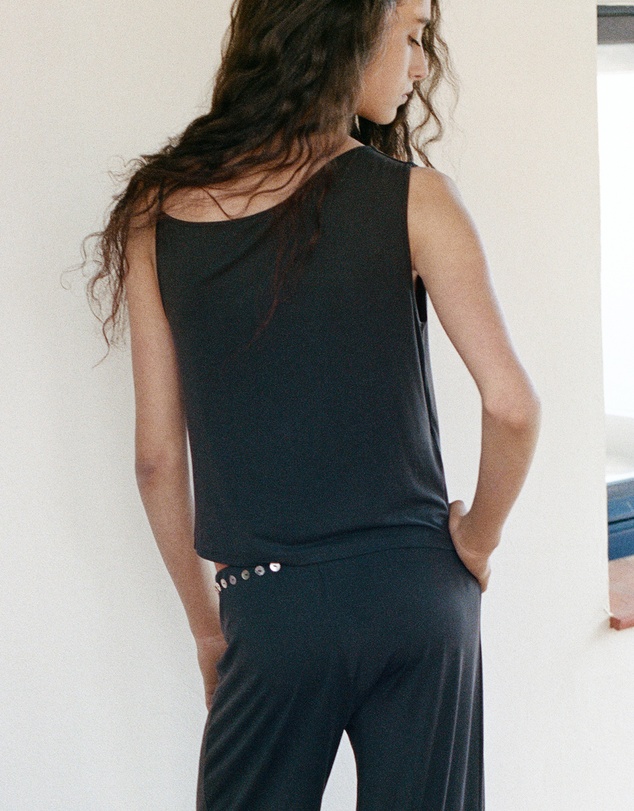 M.N.G - Asymmetric Top with Embroidered Buttons