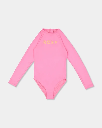 Roxy - Girls 8 to 16 Forever Roxy Back Zip Onesie Long Sleeve Rash Vest