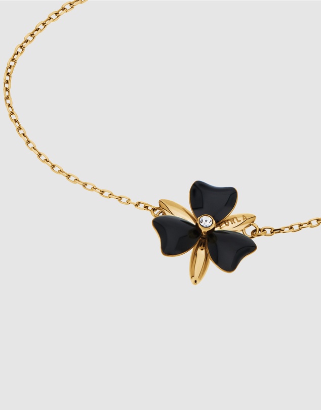 Furla - Flora Gold-Tone & Black Enamel Bracelet