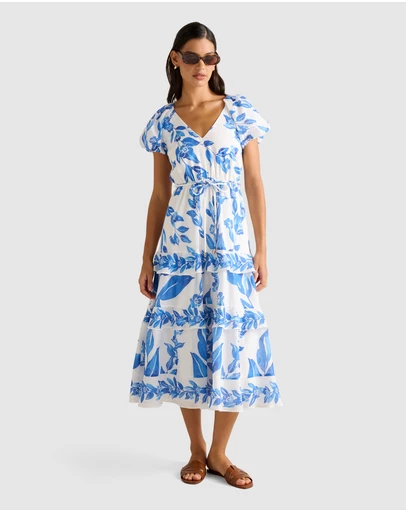 Forever New - Iris Tiered Ruffle Midi Dress
