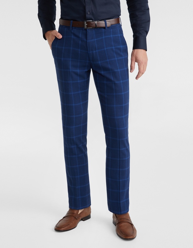 yd. - Wolfe Check Slim Dress Pant