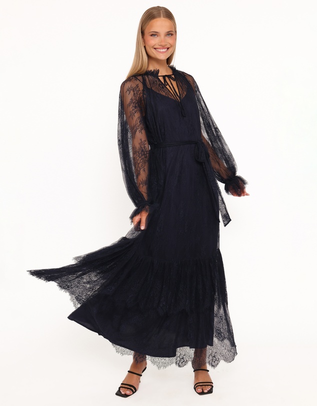 Petal & Pup - Marnelle Lace Maxi Dress - Midnight Navy