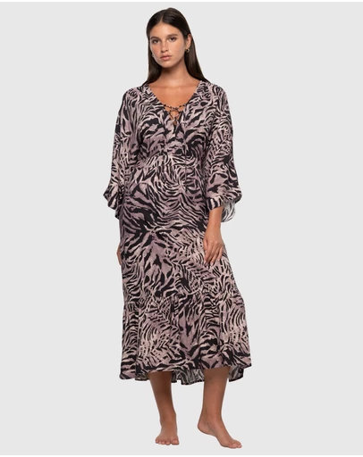 Nip Tuck Swim - Tuamotu Corrimal One Size Maxi Dress