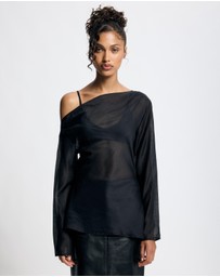Lover - Layla LS Asymmetric Sheer Top
