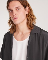 Calibre - Camp Collar Silk Shirt