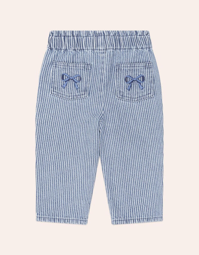 Huxbaby - Vintage Bow Paperbag Denim Pants - Babies-Teens
