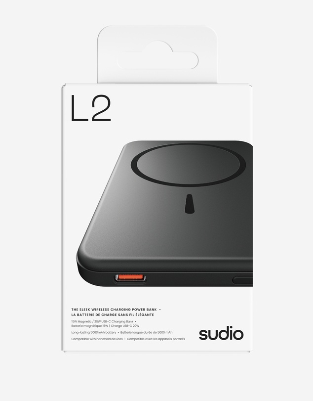Sudio - L2 - Wireless 15W MagSafe Slim Portable Power Bank 5K mAh