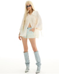 THE TALES - Ibiza Nights Satin Fringed Shirt