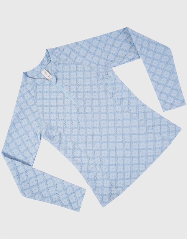 Aqua Blu Kids - Stepping Stones Blue Long Sleeve Rash Vest - Teens