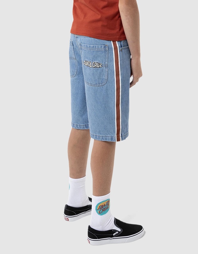 Santa Cruz - Fisheye Strip Jean Shorts - Teens