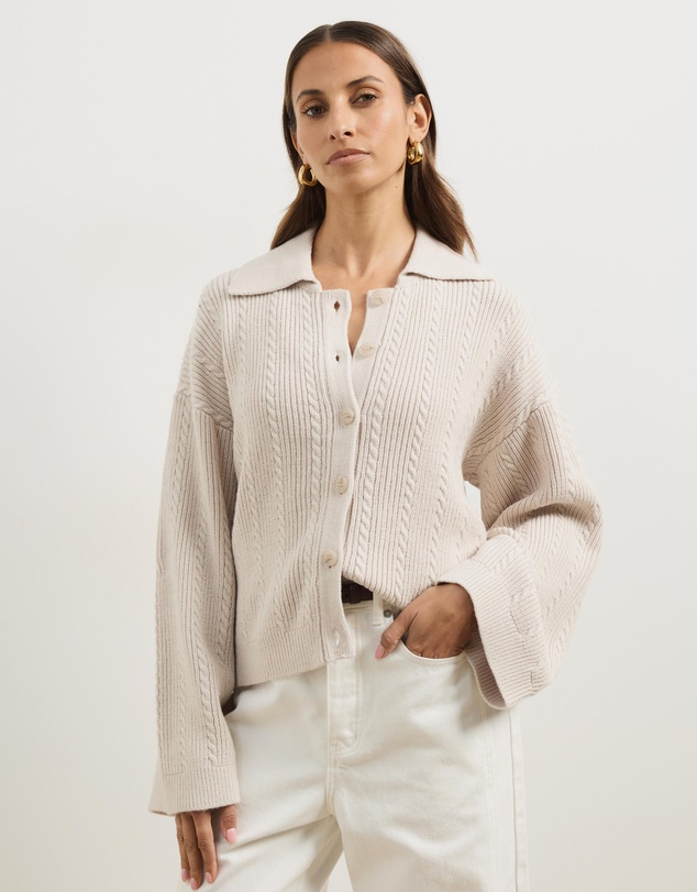 Atmos&Here - Nia Textured Knit Cardigan