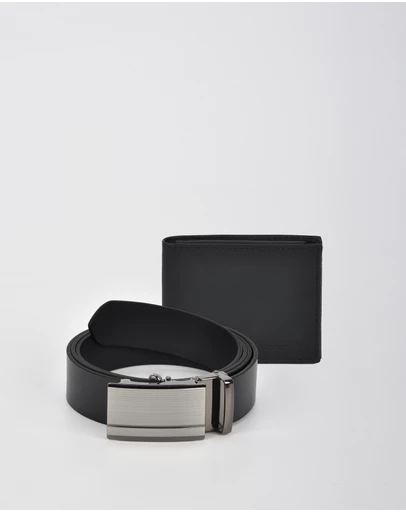 Cobb & Co - Combo RFID Bifold Men's Leather Wallet & Belt Boxed Set