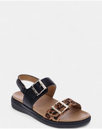 Mia Vita - Bettina Slingback Sandal - Black Leopard