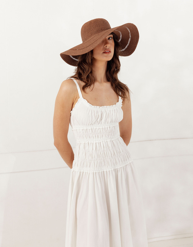 Morgan & Taylor - Blaise Woven Straw Sun Hat in Brown