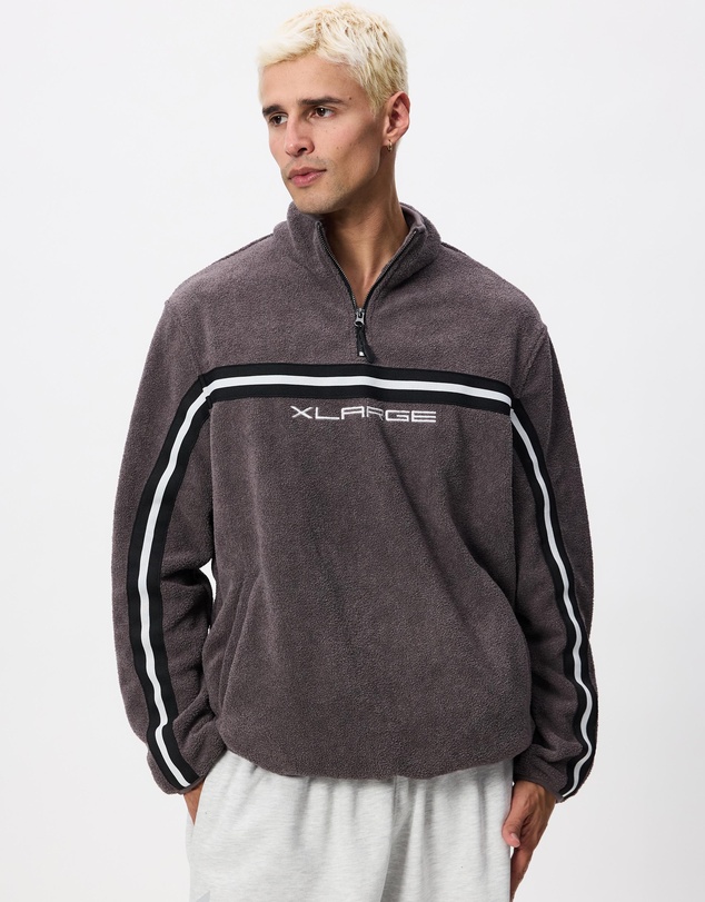 X-Large - Stripe Polar Fleece 1/4 Zip