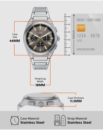 Fossil - Everett Silver Tone Chronograph Watch