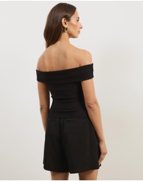 Atmos&Here - Ophira Off Shoulder Ponte Structured Top
