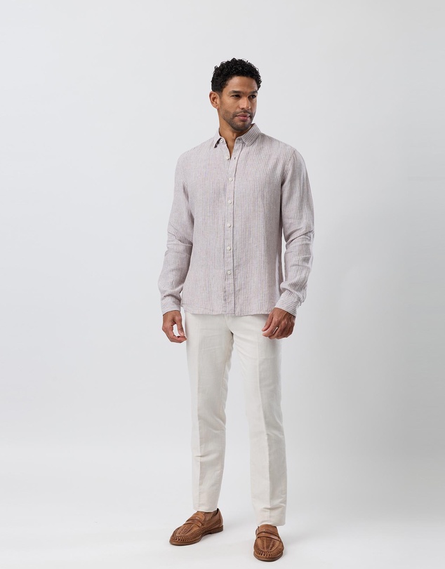 Brooksfield - Linen Casual Long Sleeve