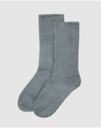Bamboozld - 3 Pack Fluffy Bamboo Lounge Bed Crew Socks