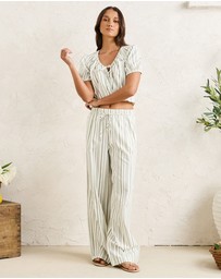 Rhythm - Mallorca Stripe Billow Sleeves Top