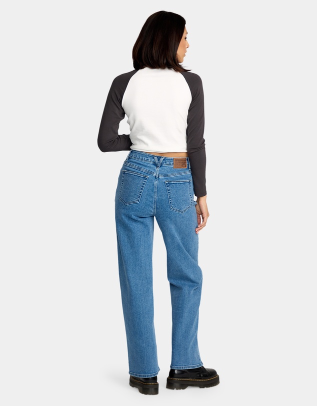 Volcom - Womens Stoned Boyfriend Hirise Denim Jeans