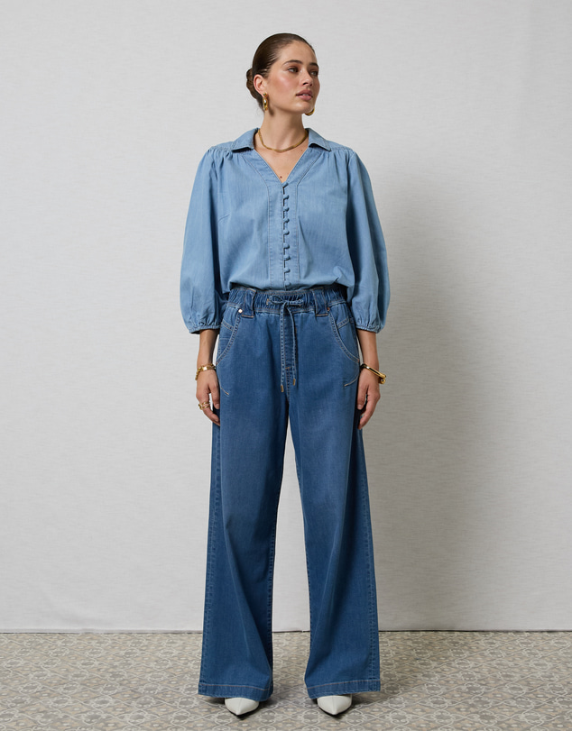 DRICOPER DENIM - Alora Rodeo Blue Loose Pants