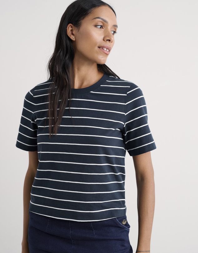 Seasalt - Seasalt Cornwall Navy Copseland T-Shirt Jersey