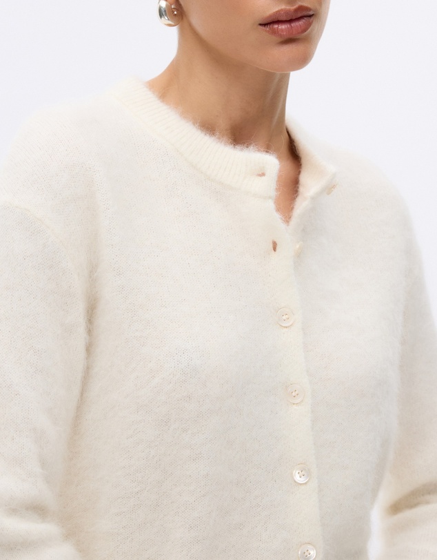 Revibe - Repaired Minima Esenciales Halen Alpaca Wool Blend Cardigan - AU 8