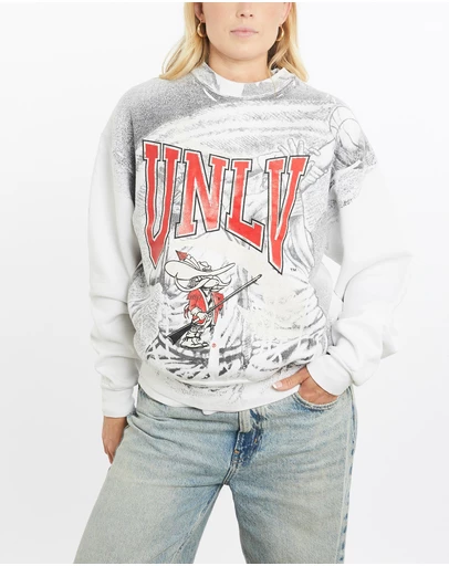 Vintage by The Real Deal - Pre Loved - Vintage 90s NCAA UNLV Rebels All Over Print Sweatshirt