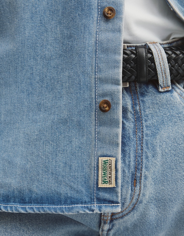 Country Road - Long Sleeve Regular Workwear Denim Over-shirt