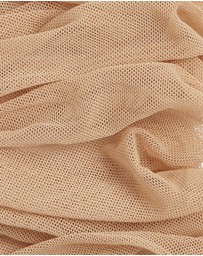 High Heel Jungle - Ariana Ruched Mesh Opera Glove - Tan