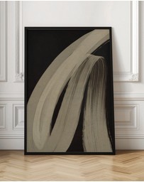 Olive et Oriel - Beige Strokes No 1 by Treechild Art Print