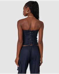 EDIKTED - Bristol Linen Look Corset