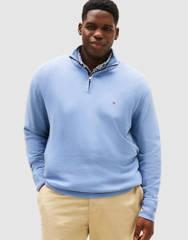 Tommy Hilfiger - Big & Tall Cashmere Half-Zip Jumper
