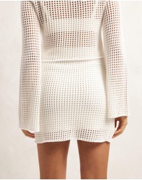 AERE - Open Knit Mini Skirt