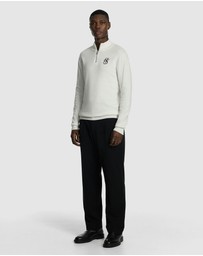 yd. - Ollie Embroidered 1/4 Zip Knit Jumper