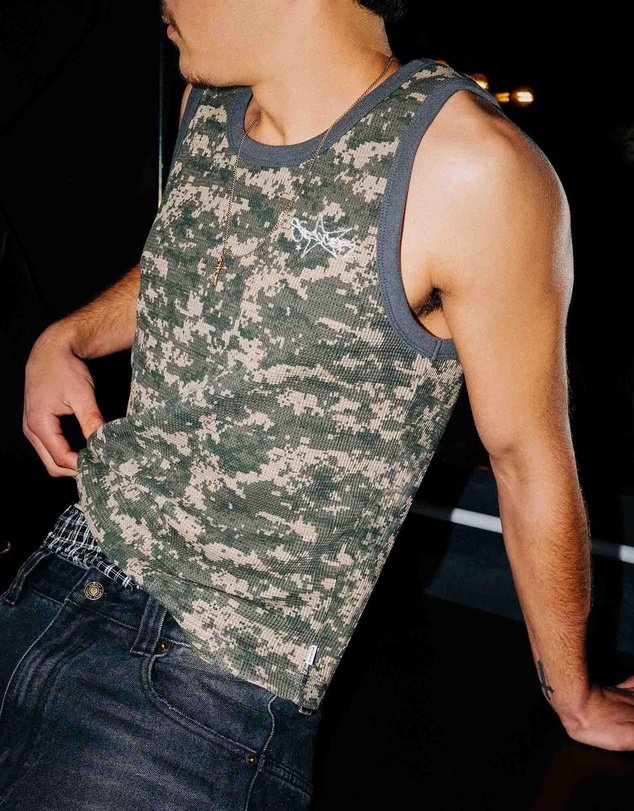 Spencer Project - Starboy Camo Waffle Singlet