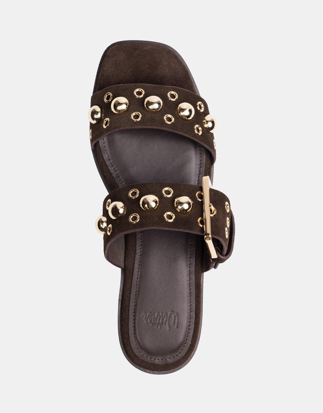 Wittner - Dixee Flat Sandal Ebony Suede