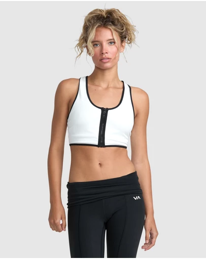 RVCA - Womens Aren Zip Up Sports Bra