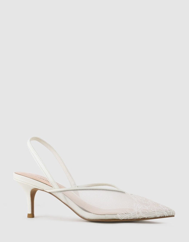 Edward Meller - DESTINE60 Lace Front Mesh Slingback