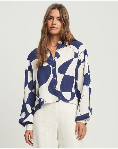 Navy Abstract Geo