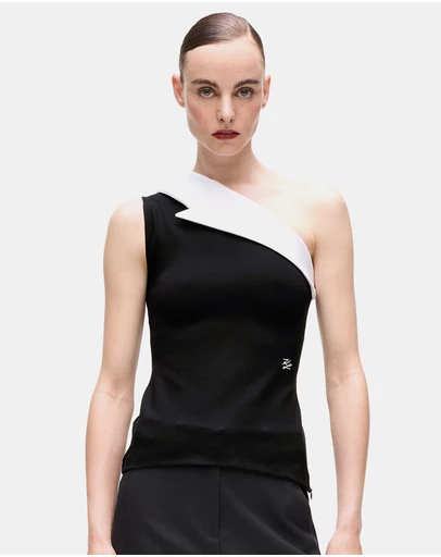 Karl Lagerfeld - Asymmetric Lapel Top