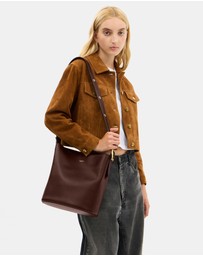 Coach - Natural Grain Leather Bowery Bucket Bag