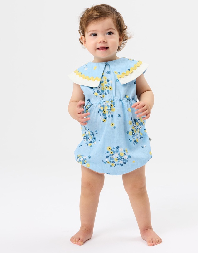Goldie + Ace - Floral Ava Collared Romper - Babies