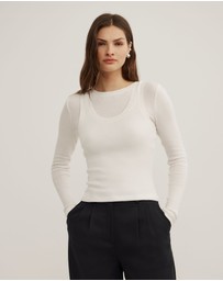 Witchery - Long Sleeve Overlay Top