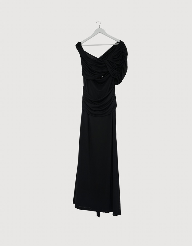 Revibe - Repaired CHANCERY Margot One Shoulder Drape Maxi Dress - AU 18