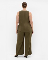 City Chic - Plus Size Tori Vest - khaki