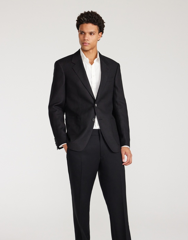 Calibre - Linen Wool Hopsack Blazer Black