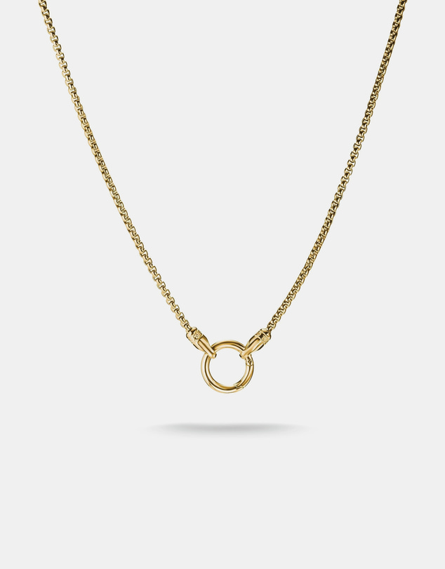 THOMAS SABO - Gold-Tone Stainless Steel Box Chain Necklace with Ring Clasp 2.7mm